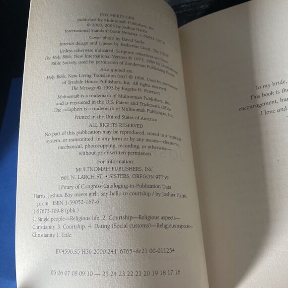 Boy Meets Girl : Say Hello to Courtship by Joshua Harris (2005, Perfect) - Picture 10 of 10